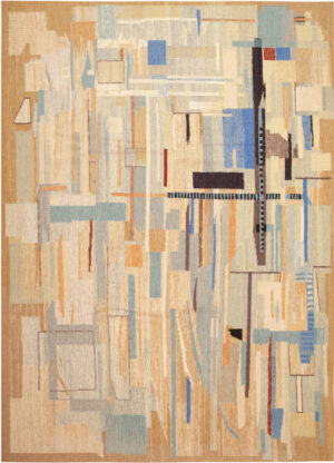 Modern Swedish Inspired Kilim Rug 73811 by Nazmiyal Rugs