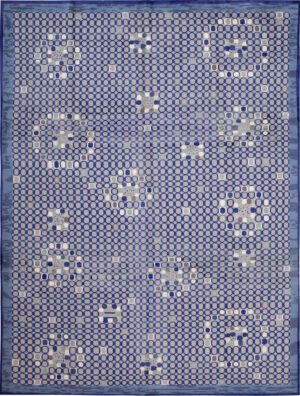 Modern Swedish Style Silk and Wool Kilim Rug 60904 by Nazmiyal Rugs