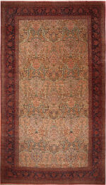 Oversized Antique Persian Kashan Rug Oversized Antique Persian Kashan Rug 73972 by Nazmiyal Rugs