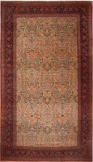 Oversized Antique Persian Kashan Rug 73972 by Nazmiyal Rugs