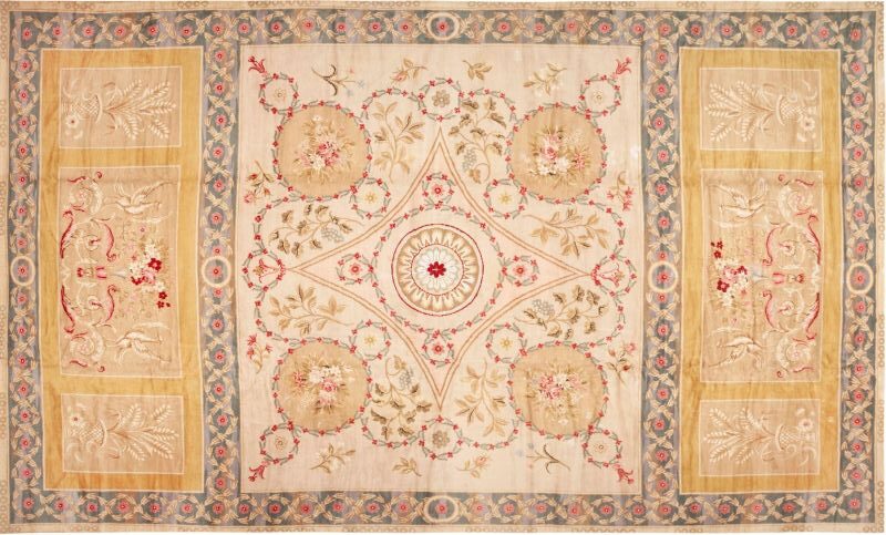 Oversized Vintage European Savonnerie Rug 73952 by Nazmiyal Rugs for Blog