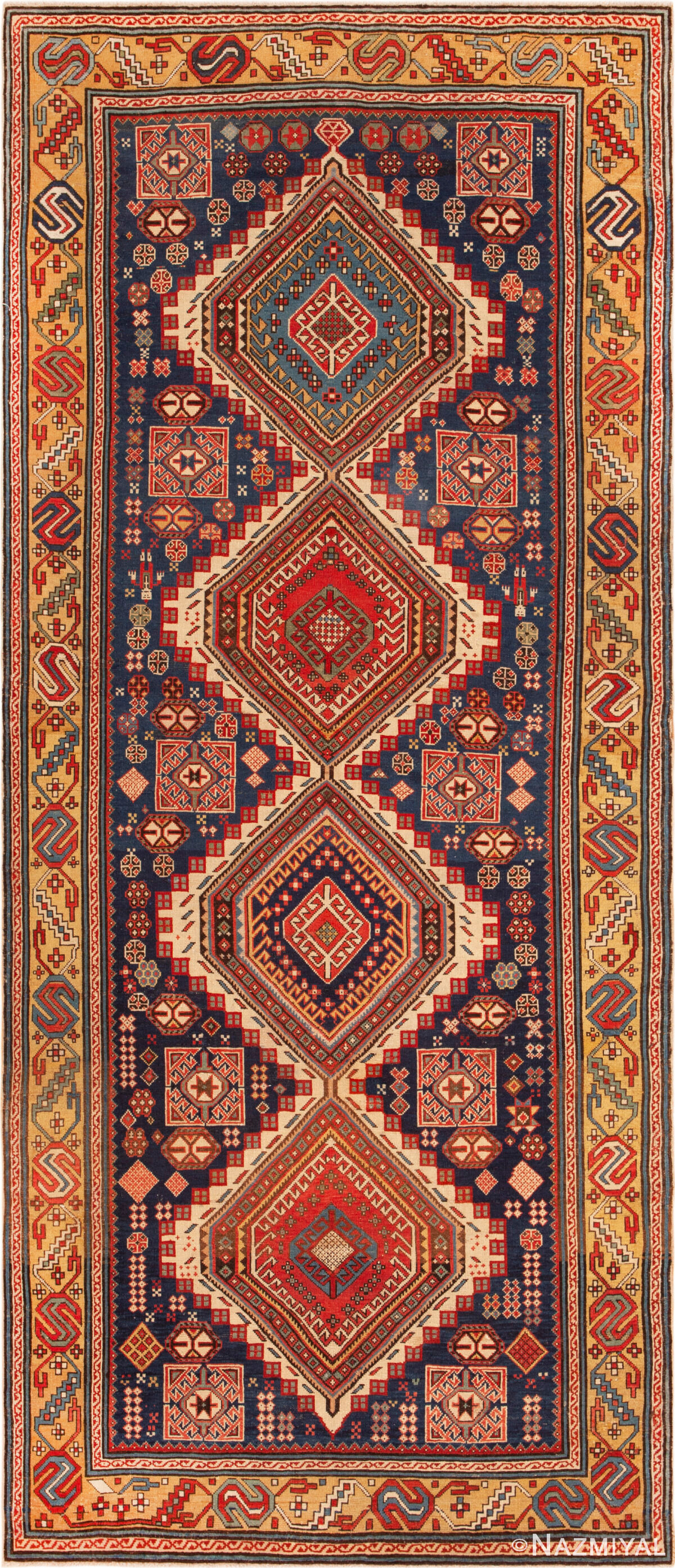 Antique Caucasian Shirvan Rug 73985 by Nazmiyal Rugs