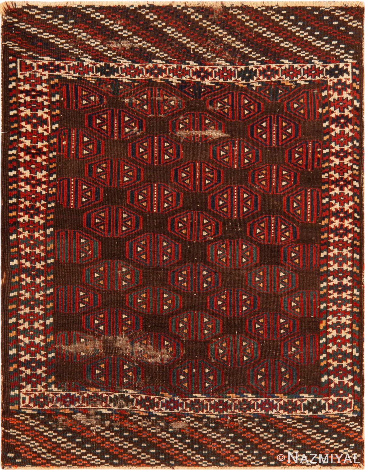 Antique Persian Chador Turkeman Rug 73996 by Nazmiyal Rugs