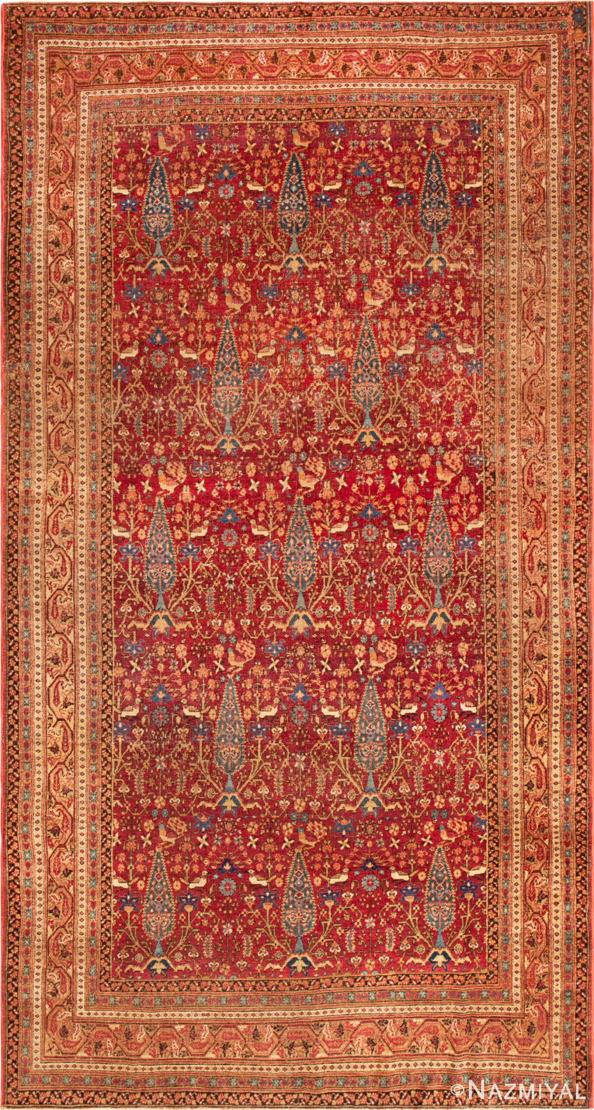 Antique Persian Kerman Rug 73978 by Nazmiyal Rugs
