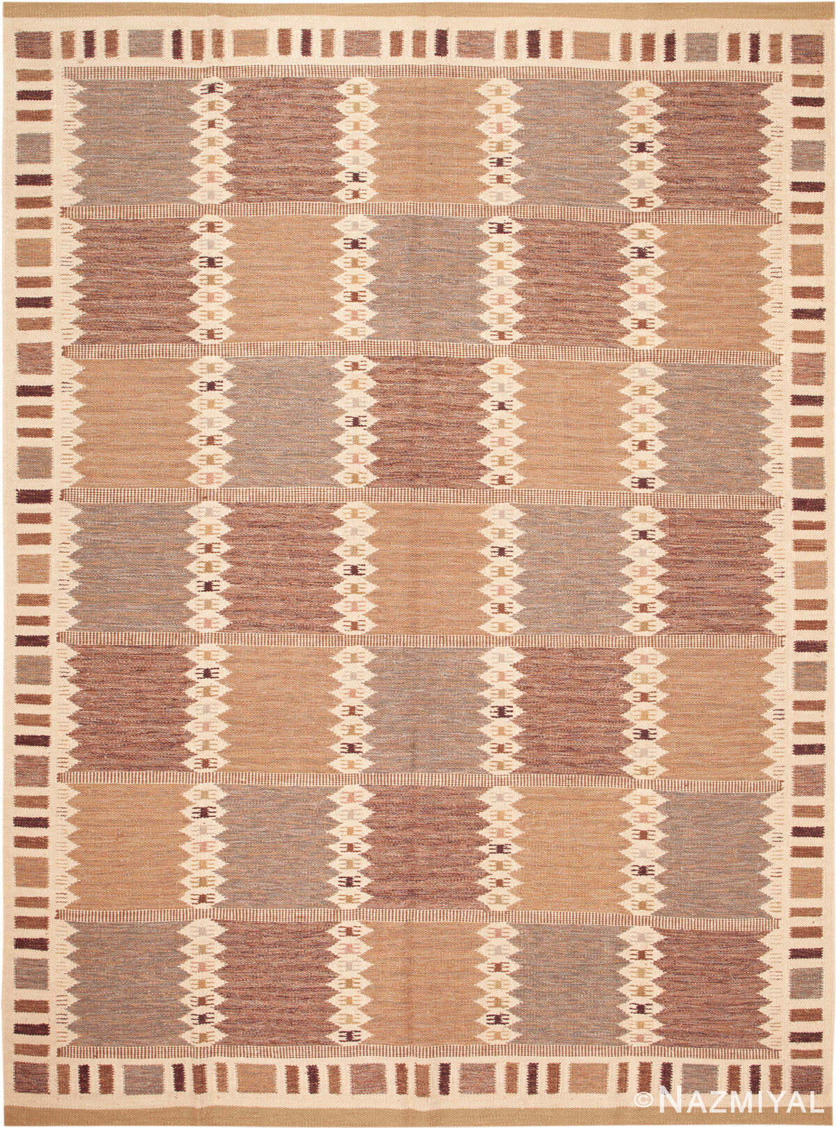 Modern Swedish Inspired Kilim Rug 73778 by Nazmiyal Rugs
