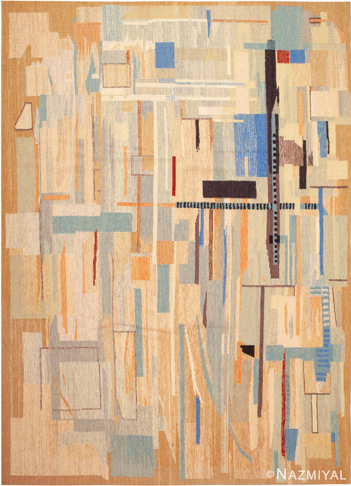 Modern Swedish Inspired Kilim Rug 73811 by Nazmiyal Rugs