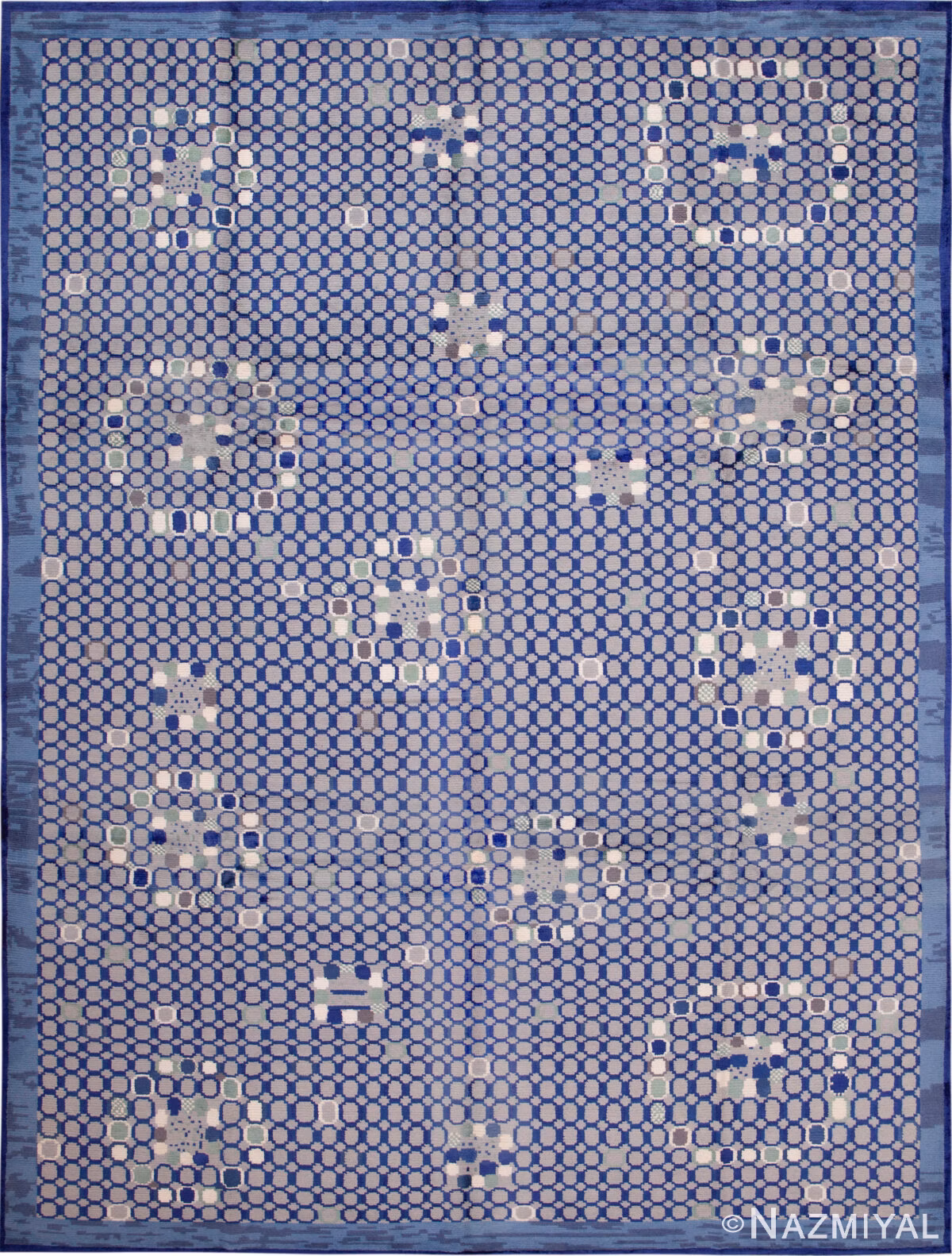 Modern Swedish Style Silk and Wool Kilim Rug 60904 by Nazmiyal Rugs
