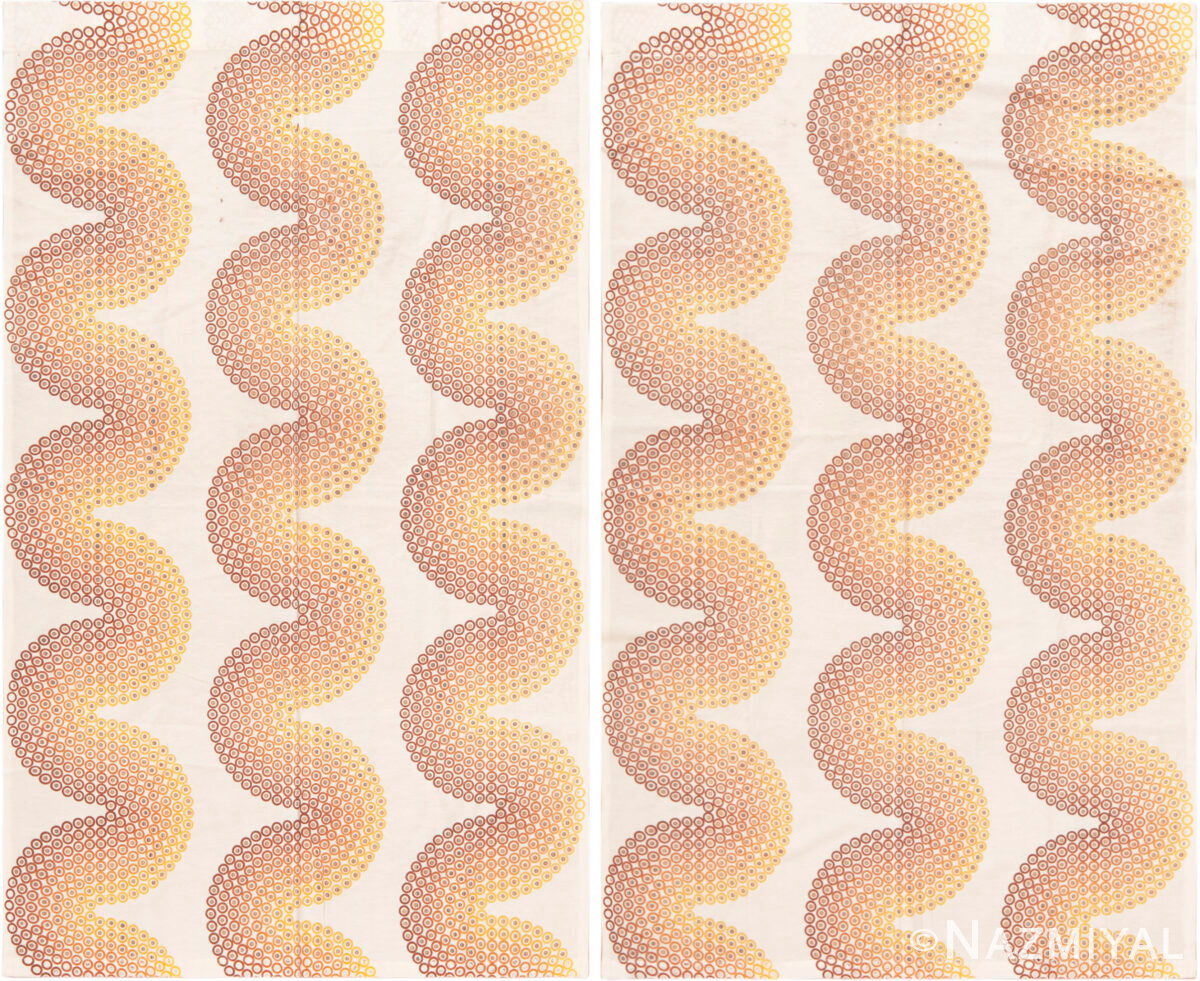 Vintage Danish Panton "Curve" Curtain Pair 74028 by Nazmiyal Rugs