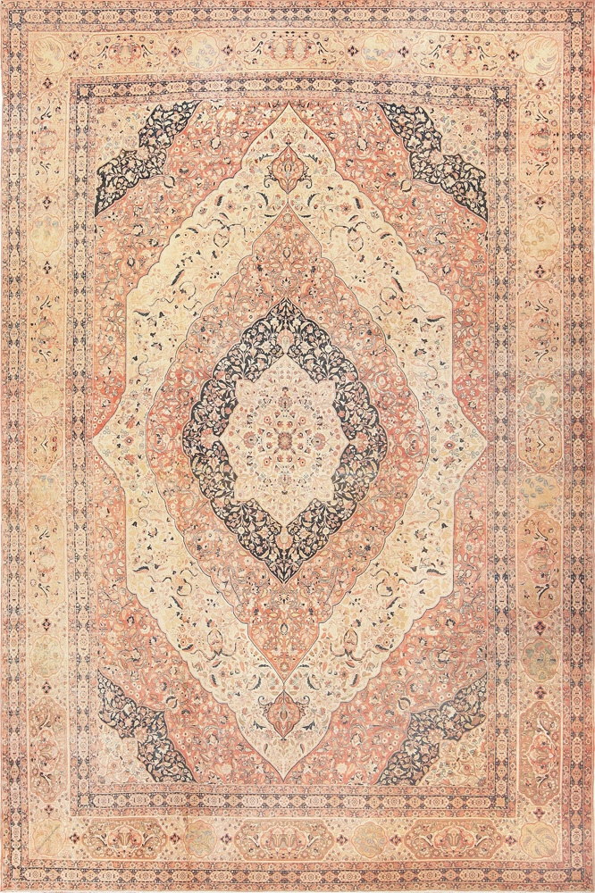 Antique Oversized Tabriz Persian Rug #50262 by Nazmiyal Antique Rugs