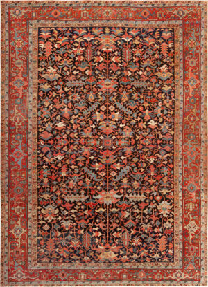Antique Persian Heriz Rug 74056 by Nazmiyal Rugs