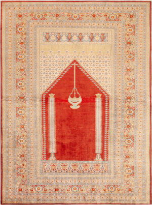 Antique Persian Silk Tabriz Rug 95041 by Nazmiyal Rugs