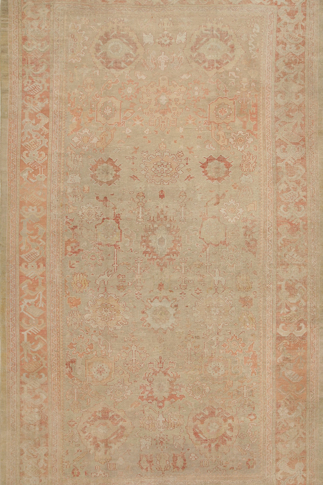 Antique Turkish Oushak Rug 71268 by Nazmiyal Antique Rugs