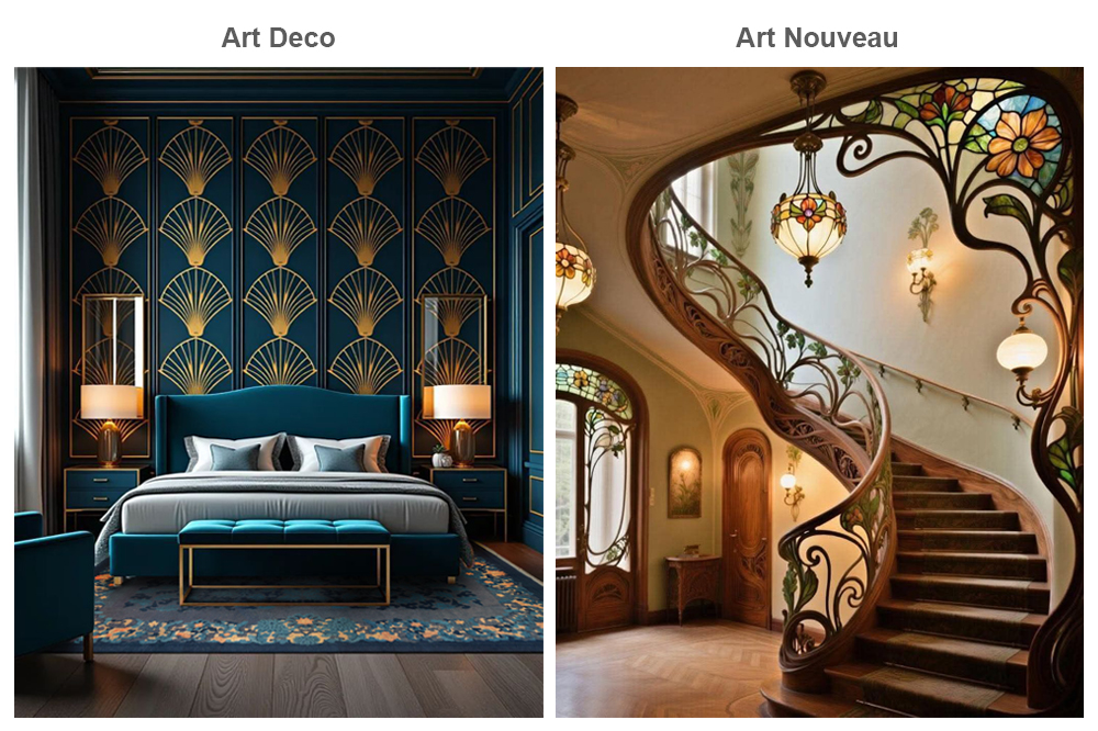 Art Deco vs Art Nouveau for Blog
