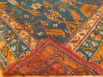 Back of Antique Turkish Oushak Rug Back of Antique Turkish Oushak Rug 73512 by Nazmiyal Rugs
