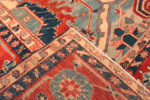 Back of Large Antique Persian Serapi Rug 74050 by Nazmiyal Rugs