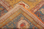 Back of Large Antique Turkish Oushak Rug Back of Large Antique Turkish Oushak Rug 74046 by Nazmiyal Rugs