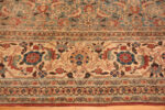 Border Detail of Large Antique Persian Tabriz Rug Border Detail of Large Antique Persian Tabriz Rug 74059 by Nazmiyal Rugs