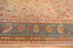 Border Detail of Large Antique Turkish Oushak Rug Border Detail of Large Antique Turkish Oushak Rug 74046 by Nazmiyal Rugs