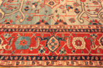 Border of Large Antique Persian Serapi Rug 74050 by Nazmiyal Rugs