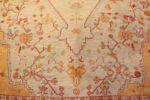 Bottom Field Detail of Large Antique Turkish Oushak Rug Bottom Field Detail of Large Antique Turkish Oushak Rug 74046 by Nazmiyal Rugs