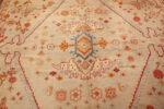 Center Detail of Large Antique Turkish Oushak Rug Center Detail of Large Antique Turkish Oushak Rug 74046 by Nazmiyal Rugs