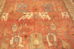 Center Motif of Large Antique Persian Bakshaish Rug 74055 by Nazmiyal Rugs