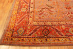 Corner of Antique Turkish Oushak Rug Corner of Antique Turkish Oushak Rug 74008 by Nazmiyal Rugs