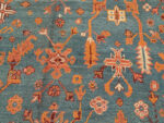 Field Detail of Antique Turkish Oushak Rug Field Detail of Antique Turkish Oushak Rug 73512 by Nazmiyal Rugs