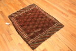 Floor View of Antique Persian Chador Turkeman Rug 73996 by Nazmiyal Rugs
