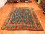 Floor View of Antique Turkish Oushak Rug Floor View of Antique Turkish Oushak Rug 73512 by Nazmiyal Rugs