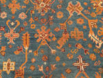Floral Feature on Antique Turkish Oushak Rug Floral Feature on Antique Turkish Oushak Rug 73512 by Nazmiyal Rugs