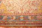 Fringe on Large Antique Turkish Oushak Rug Fringe on Large Antique Turkish Oushak Rug 74046 by Nazmiyal Rugs