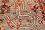 Geometric Feature on Large Antique Persian Serapi Rug 74050 by Nazmiyal Rugs