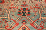 Geometric Motif on Large Antique Persian Serapi Rug 74050 by Nazmiyal Rugs