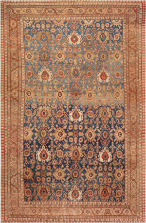 Large Antique Persian Bakshaish Rug 74054 by Nazmiyal Rugs