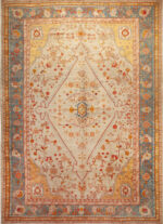 Large Antique Turkish Oushak Rug Large Antique Turkish Oushak Rug 74046 by Nazmiyal Rugs