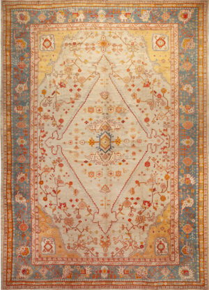 Large Antique Turkish Oushak Rug 74046 by Nazmiyal Rugs