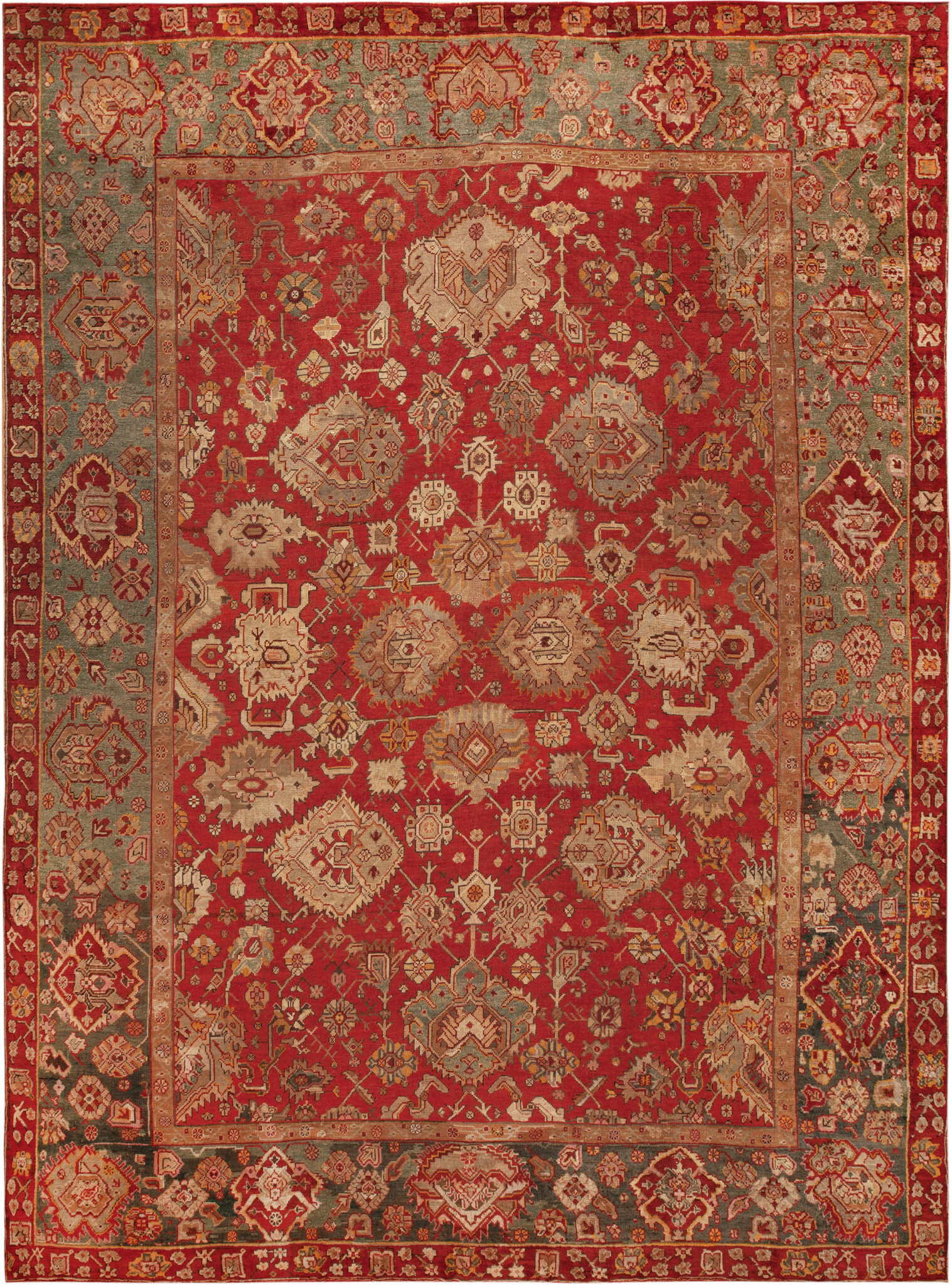 Large Turkish Rug Large Antique Turkish Oushak Rug 74052 by Nazmiyal Rugs