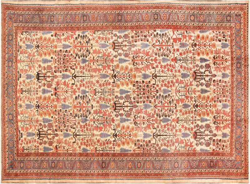 Large Cypress Design Antique Persian Bakhshaish Rug 72352 by Nazmiyal Rugs for Blog