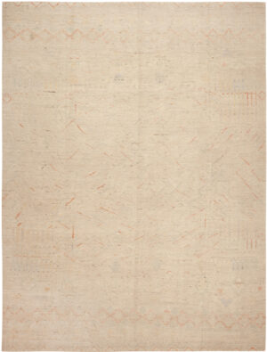 Large Modern Central Asian Neutral Rug 12356 by Nazmiyal Rugs
