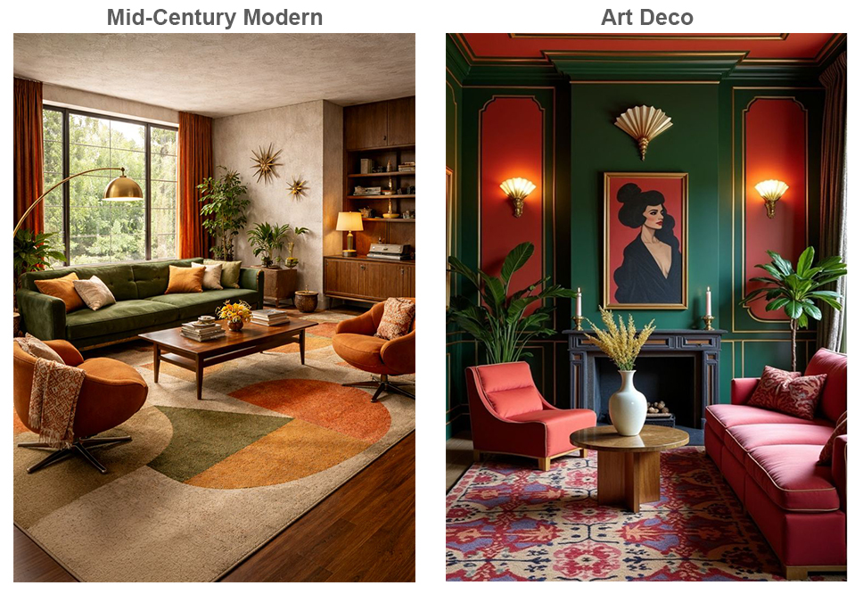 Mid-Century Modern vs Art Deco for Blog