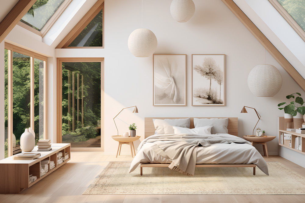 Minimalist Scandi Interior with Antique Rug for Blog