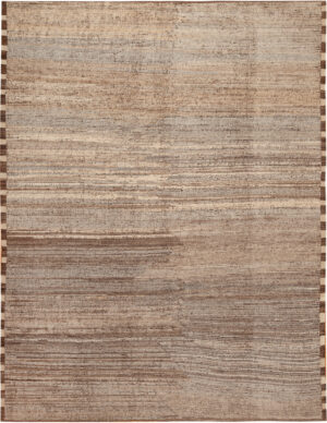 Modern Central Asian Earth Tone Rug 12393 by Nazmiyal Rugs