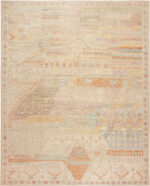 Modern Central Asian Light Abstract Rug Modern Central Asian Light Abstract Rug 12360 by Nazmiyal Rugs