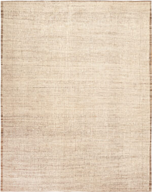 Modern Central Asian Minimalist Neutral Rug 12397 by Nazmiyal Rugs