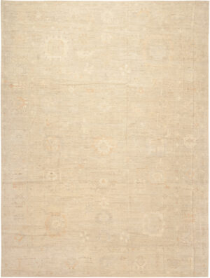 Modern Central Asian Oushak Rug 12352 by Nazmiyal Rugs