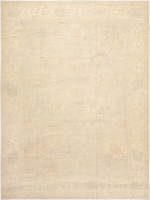 Modern Central Asian Oushak Rug 12348 by Nazmiyal Rugs