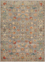 Modern Central Asian Oushak Rug 12428 by Nazmiyal Rugs