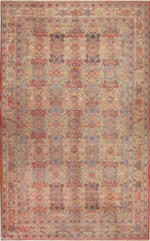 Oversized Antique Persian Kashan Rug 95121 by Nazmiyal Rugs