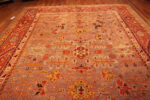Top of Antique Turkish Oushak Rug Top of Antique Turkish Oushak Rug 74008 by Nazmiyal Rugs